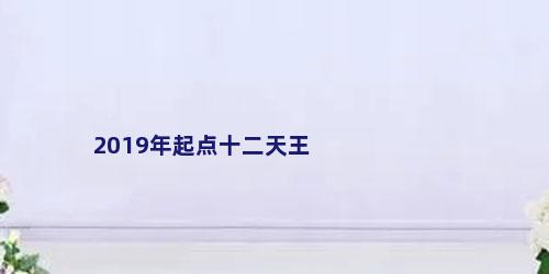 2019年起点十二天王