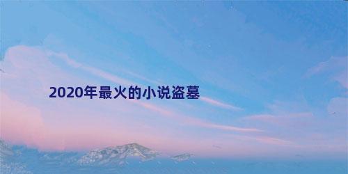 2020年最火的小说盗墓
