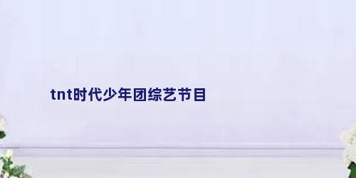 tnt时代少年团综艺节目