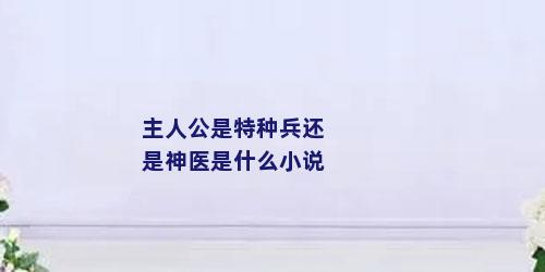 主人公是特种兵还是神医是什么小说
