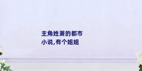 主角姓萧的都市小说,有个姐姐