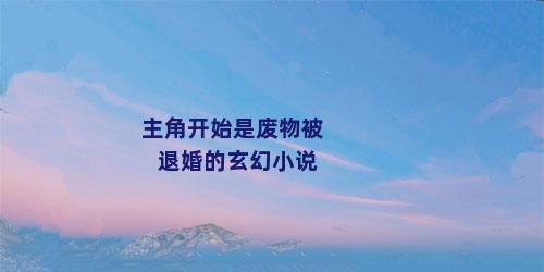 主角开始是废物被退婚的玄幻小说