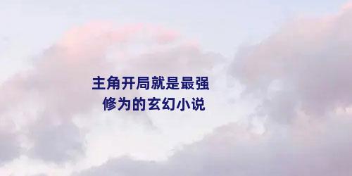 主角开局就是最强修为的玄幻小说