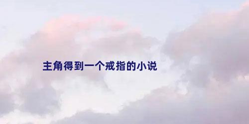 主角得到一个戒指的小说