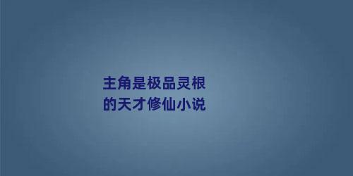 主角是极品灵根的天才修仙小说