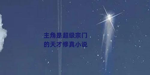 主角是超级宗门的天才修真小说