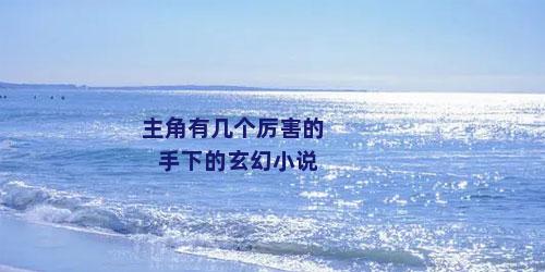 主角有几个厉害的手下的玄幻小说