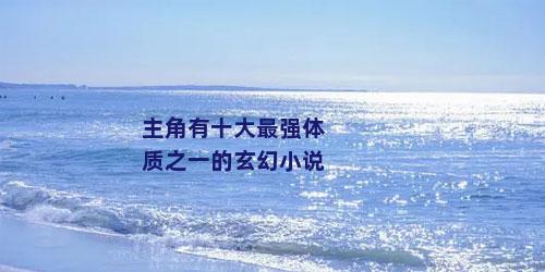 主角有十大最强体质之一的玄幻小说