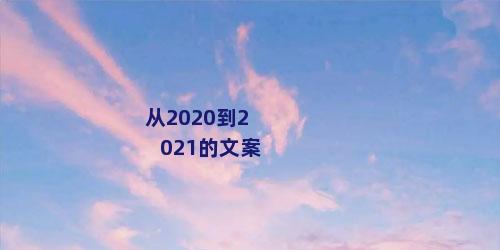 从2020到2021的文案