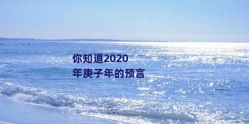 你知道2020年庚子年的预言