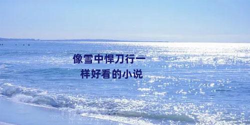 像雪中悍刀行一样好看的小说