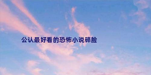 公认最好看的恐怖小说碎脸