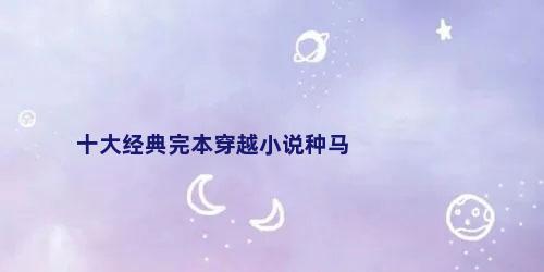 十大经典完本穿越小说种马
