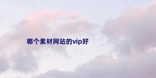 哪个素材网站的vip好