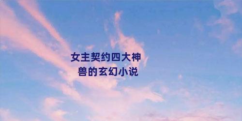 女主契约四大神兽的玄幻小说