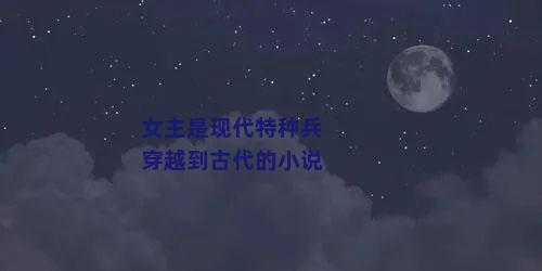 女主是现代特种兵穿越到古代的小说