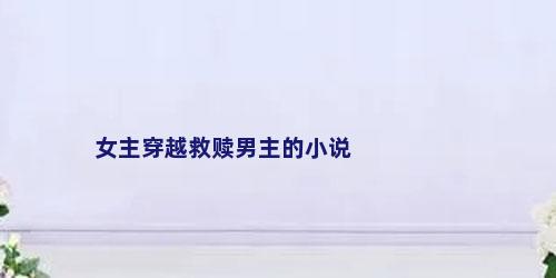 女主穿越救赎男主的小说