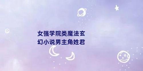 女强学院类魔法玄幻小说男主角姓君