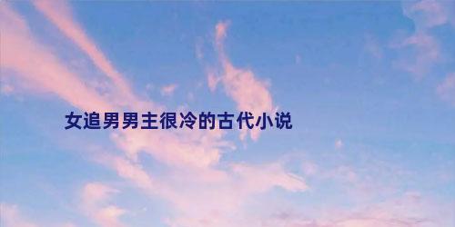 女追男男主很冷的古代小说