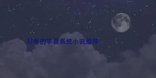 好看的学霸系统小说推荐