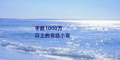 字数1000万以上的完结小说