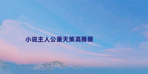 小说主人公萧天策高薇薇