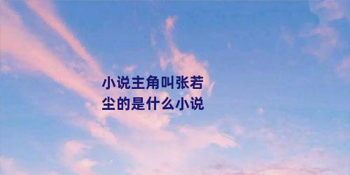 小说主角叫张若尘的是什么小说
