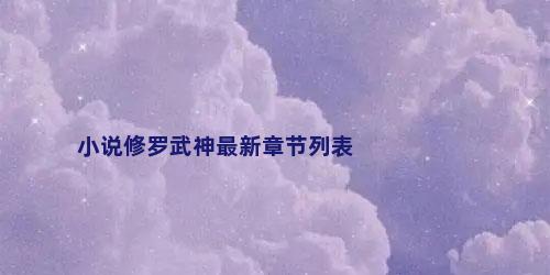 小说修罗武神最新章节列表