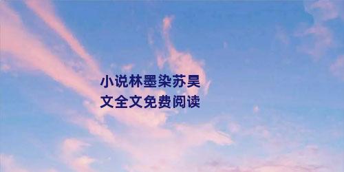 小说林墨染苏昊文全文免费阅读