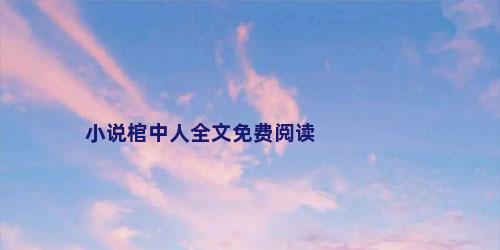 小说棺中人全文免费阅读