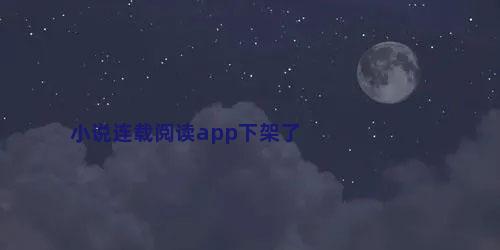 小说连载阅读app下架了