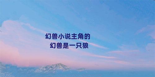 幻兽小说主角的幻兽是一只狼