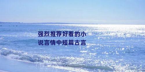 强烈推荐好看的小说言情中短篇古言
