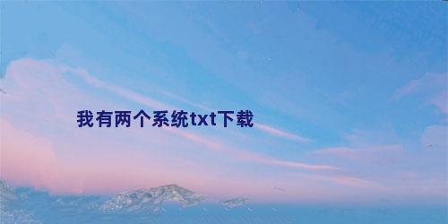 我有两个系统txt下载