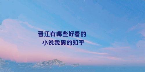 晋江有哪些好看的小说我男的知乎