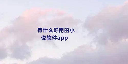 有什么好用的小说软件app