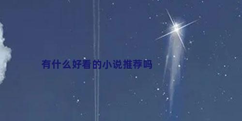 有什么好看的小说推荐吗