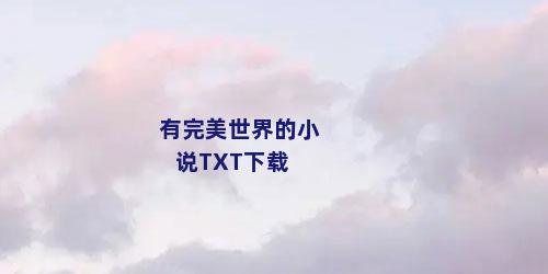 有完美世界的小说TXT下载