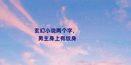玄幻小说两个字,男主身上有纹身
