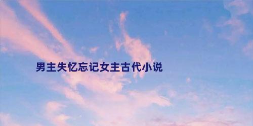 男主失忆忘记女主古代小说