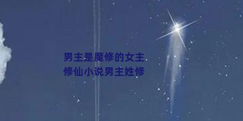 男主是魔修的女主修仙小说男主姓修