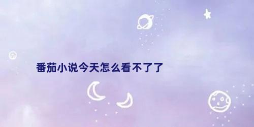 番茄小说今天怎么看不了了