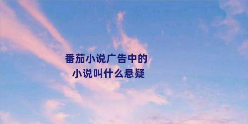 番茄小说广告中的小说叫什么悬疑