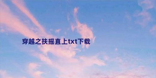 穿越之扶摇直上txt下载