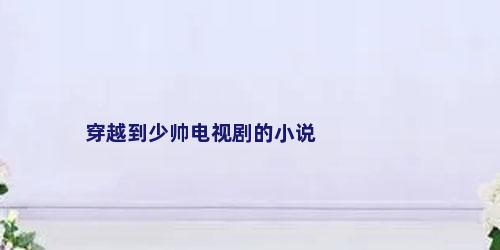 穿越到少帅电视剧的小说