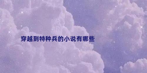 穿越到特种兵的小说有哪些