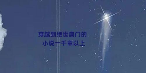 穿越到绝世唐门的小说一千章以上