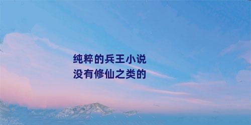纯粹的兵王小说没有修仙之类的