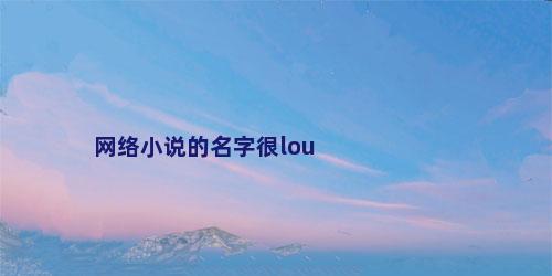 网络小说的名字很lou