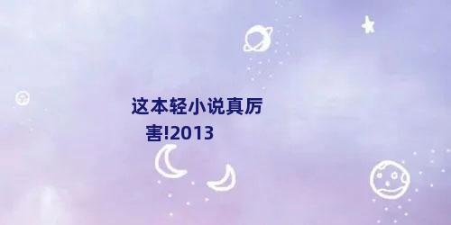 这本轻小说真厉害!2013